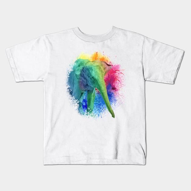 Colorful Elephant Zoo Kids T-Shirt by anbartshirts